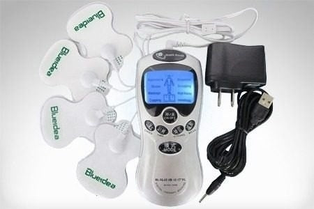 Electro Estimulador + 4 Parches Digital Ondas Tens