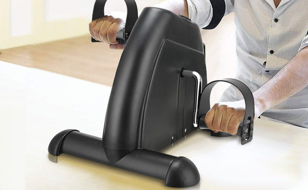 Mini Bicicleta Estática Plegable para Entrenamiento de Brazos y Piernas con LCD Pantalla y Resistencia Ajustable