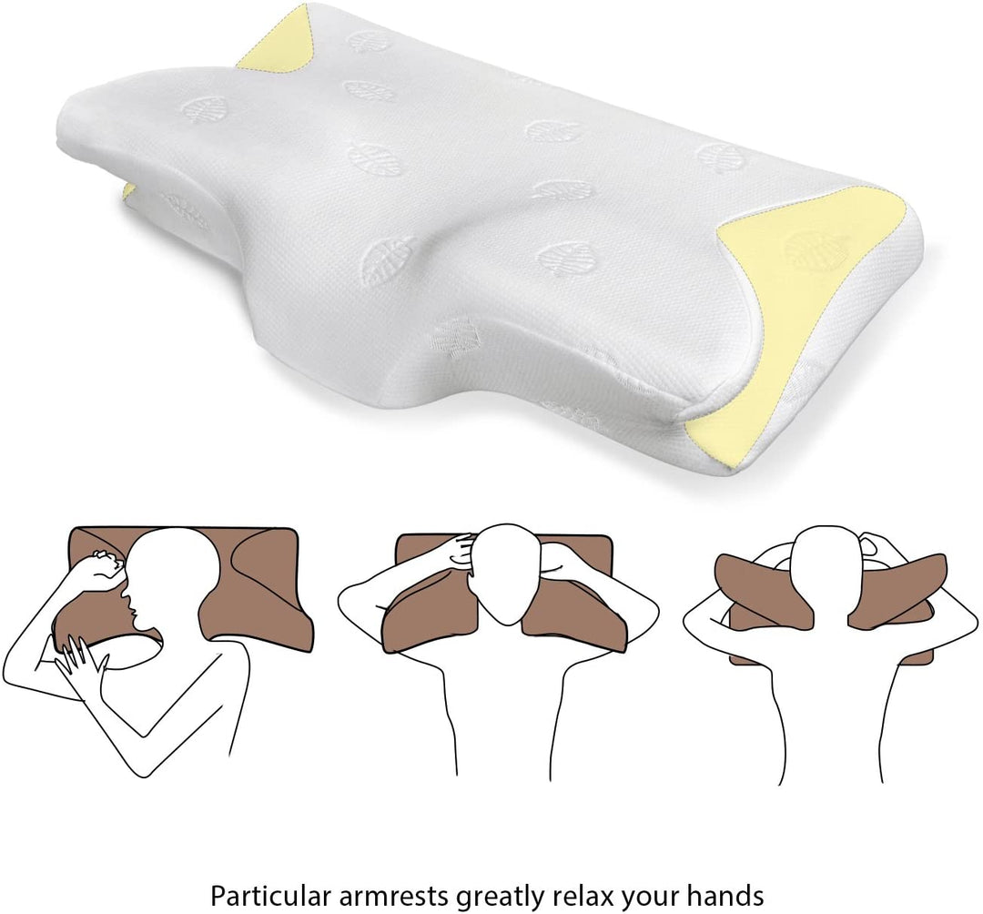 Almohada Ortopédica Viscoelástica para dormir de lado, boca abajo y arriba 