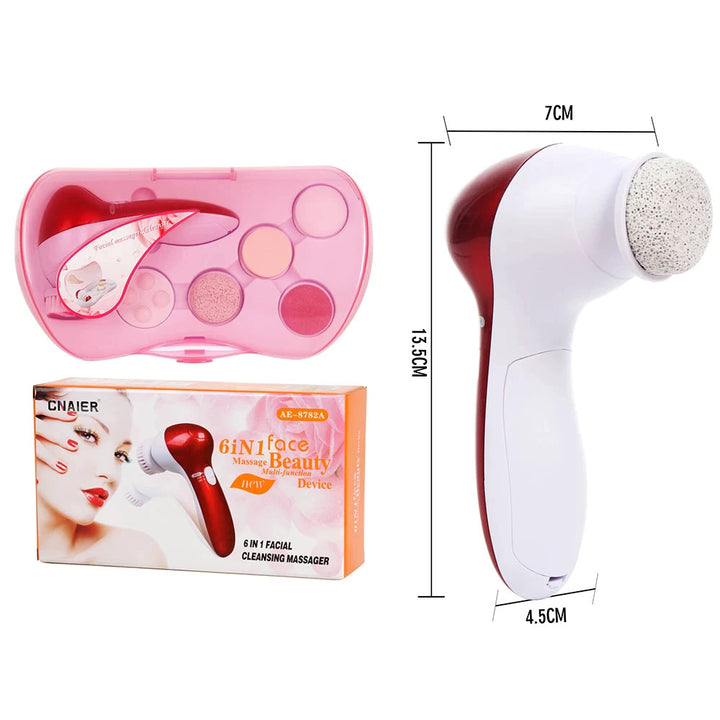 Masajeador Limpiador Facial Exfoliante 6 en 1