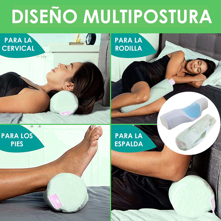 almohada cervical con antifaz con gel para relajarse