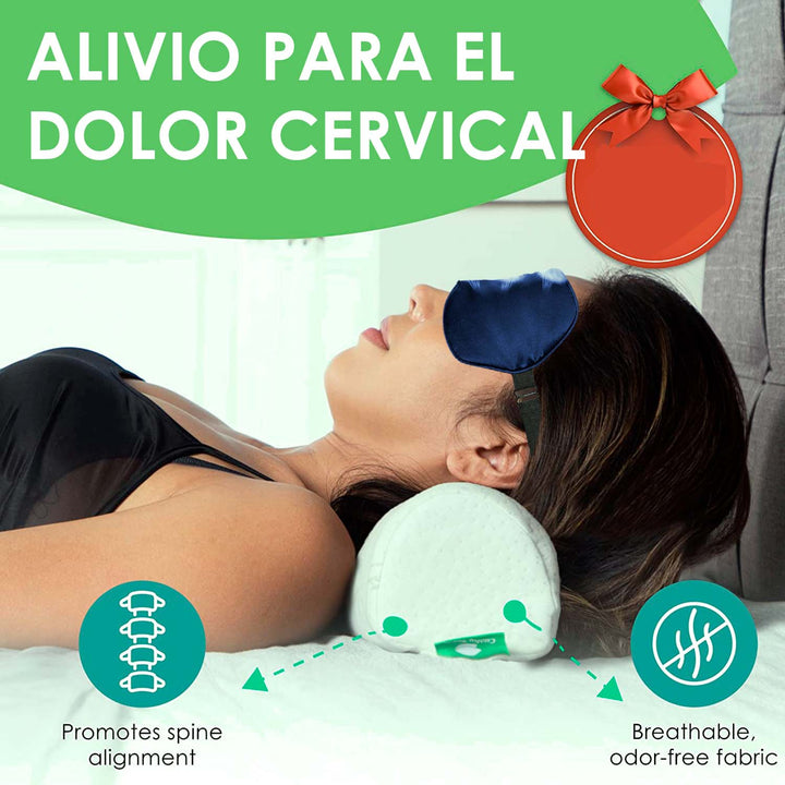 almohada cervical con antifaz con gel para dormii