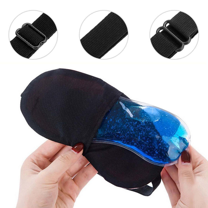 almohada cervical con antifaz con gel para relajarse