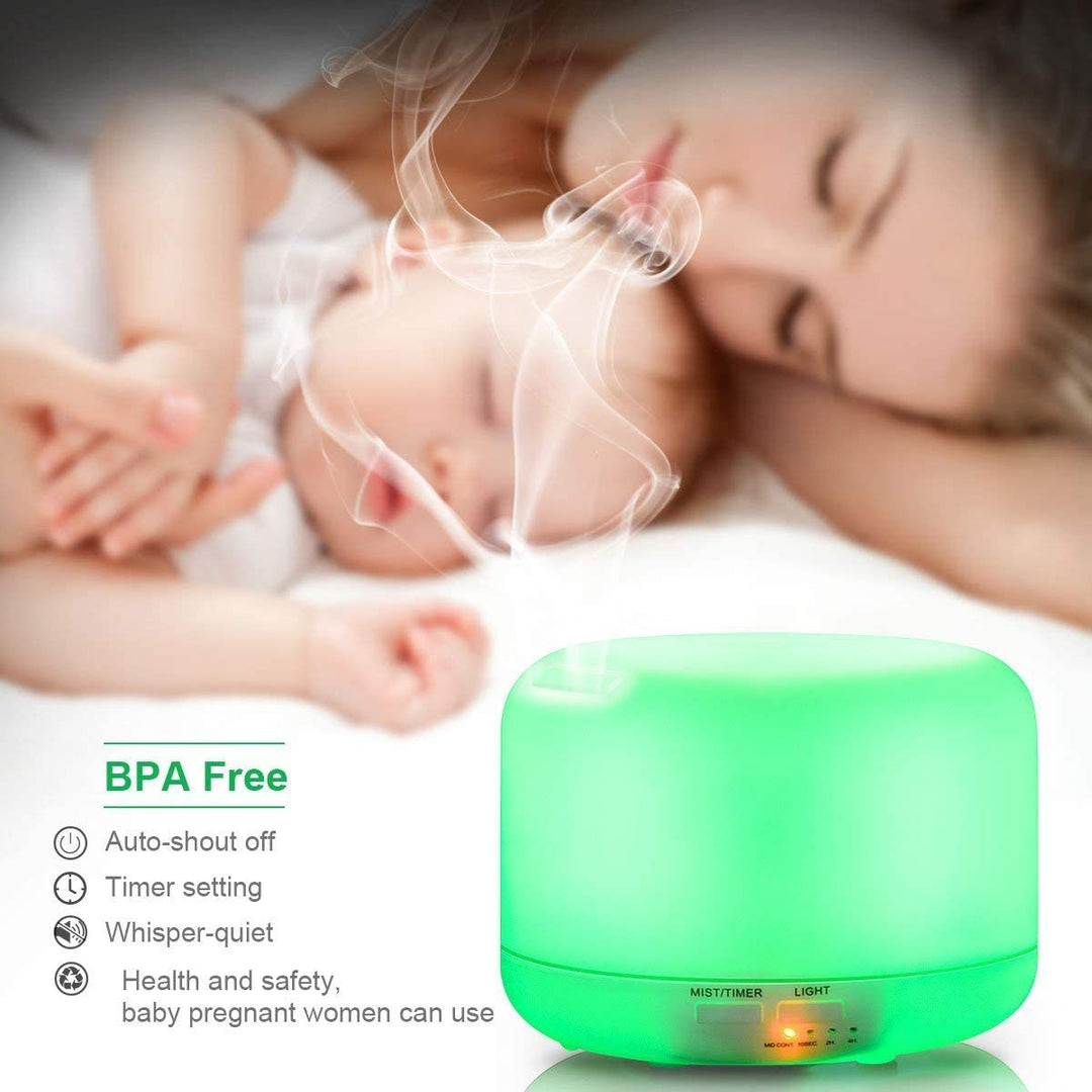 Difusor De Aromas Humidificador Aromaterapia con Control Remoto y 7 luces Led - 300ml
