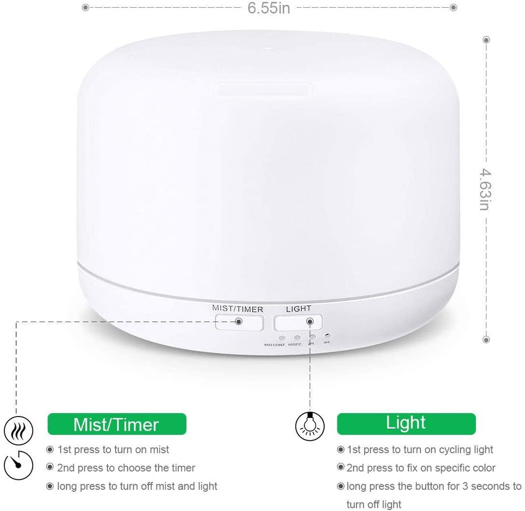 Difusor De Aromas Humidificador Aromaterapia con Control Remoto y 7 luces Led - 300ml