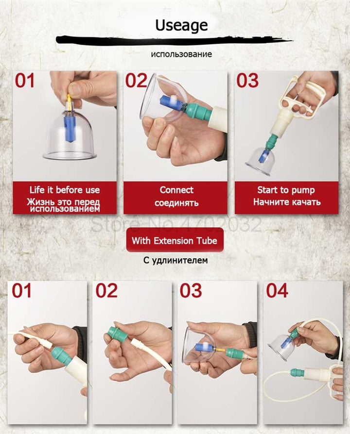 Juego de Ventosas, 24 unidades para tratamiento de celulitis, y alivio del dolor